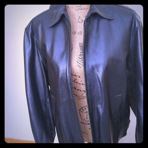 Old Navy Woman's Black Leather Jacket